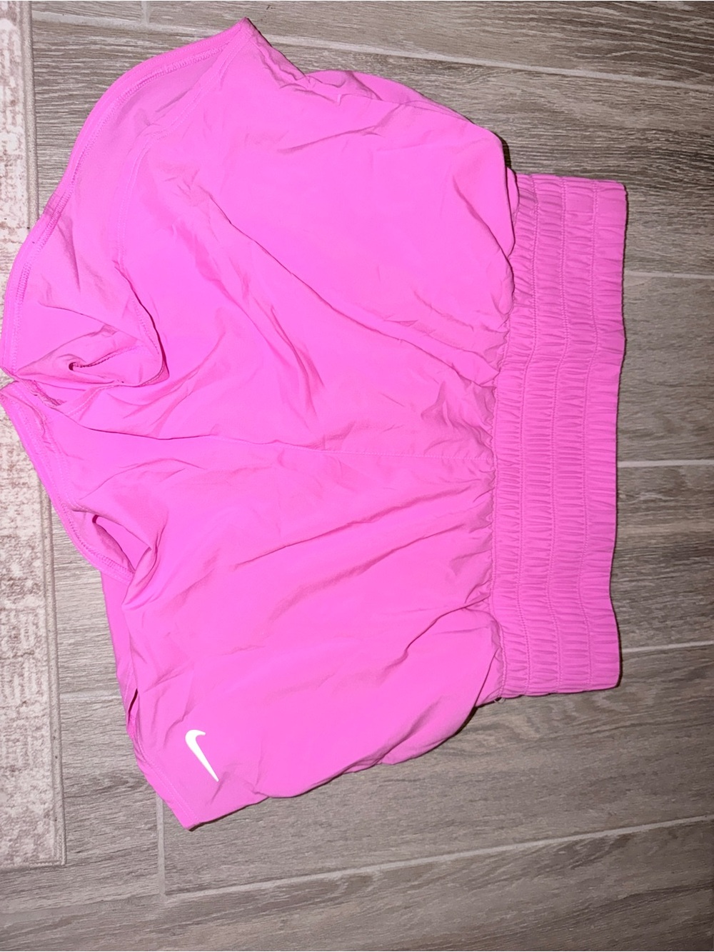 Nike Women's Bright Pink Athletic Shorts with Elastic Waistband